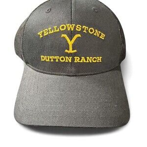 Men's Black and Yellow Hat